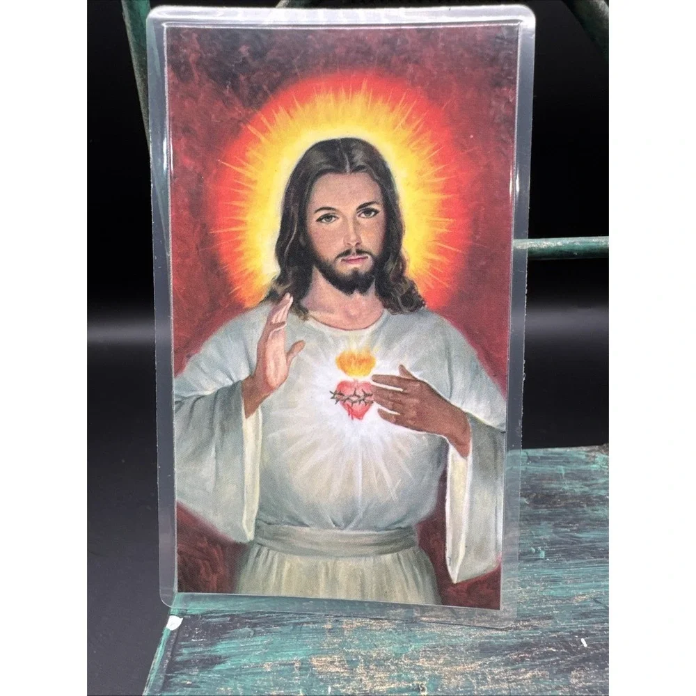 JESUS CHRIST Heart - Laminated Prayer Cards - Holy Cards - Catholic Christian